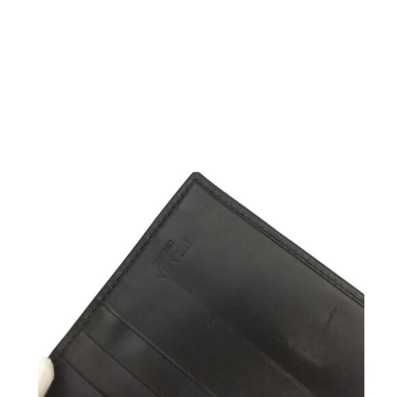 PRADA Logo Leather unisex Bifold black Wallet in prada box - Picture 9 of 10